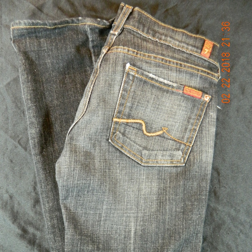 7 For All Mankind Jeans Tag Size 27 Distressed